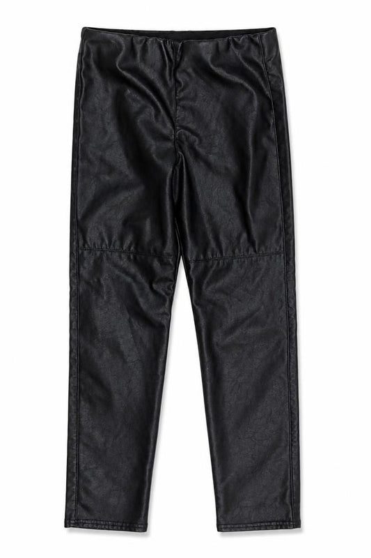 Front view of H&M girls’ black jegging trousers, size 10-11, years