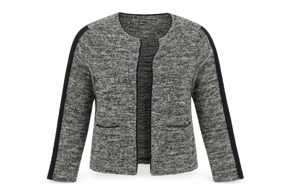 Front view of Miss Selfridge women’s green cardigan jumper, size UK 12