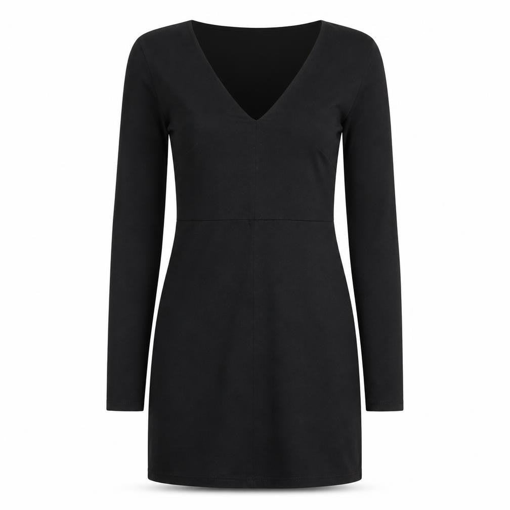 Front view of Topshop women’s black a-line, size UK 10