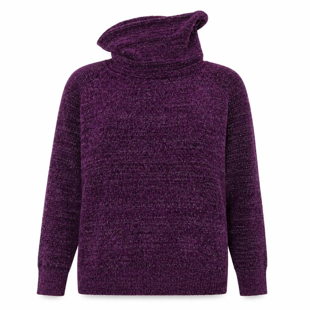 Front view of anna rose women’s purple jumper, size L