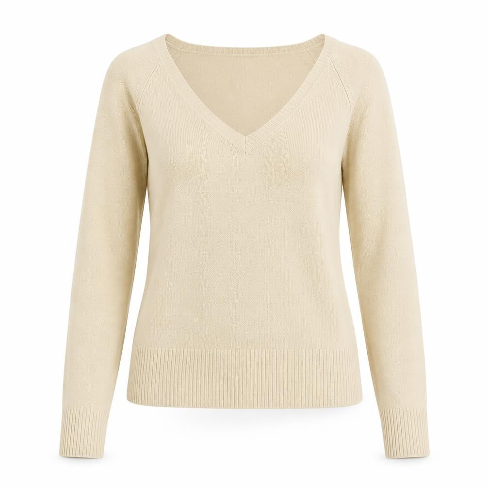 Front view of H&M women’s beige jumper, size XS