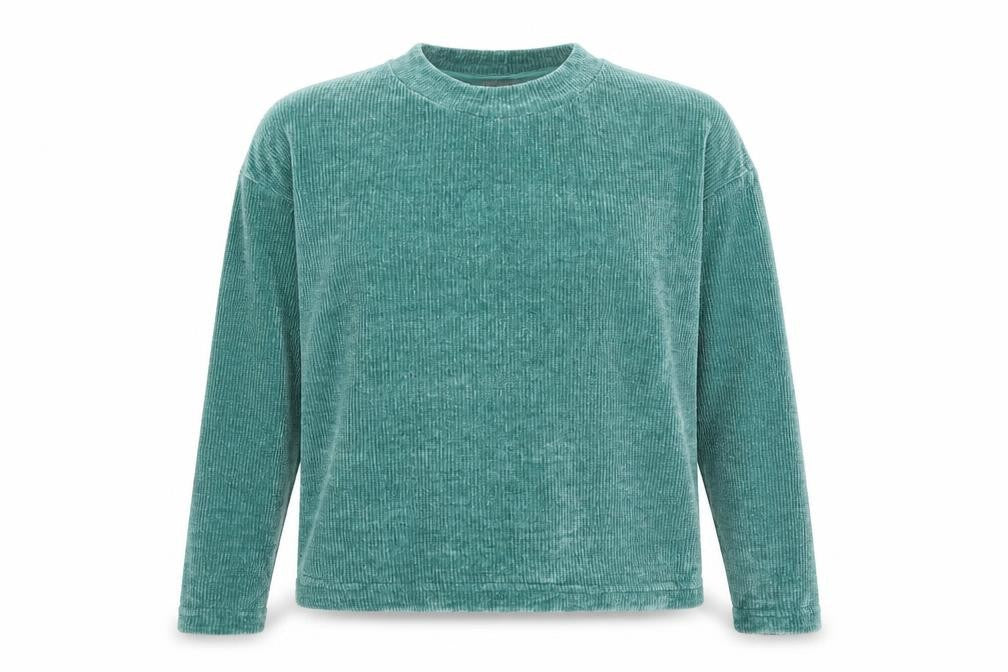 Front view of oodji women’s green jumper, size XS
