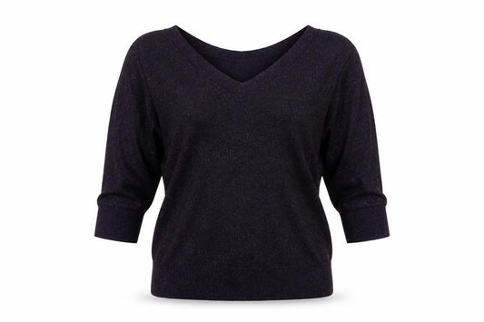 Front view of Next women’s purple jumper, size UK 12