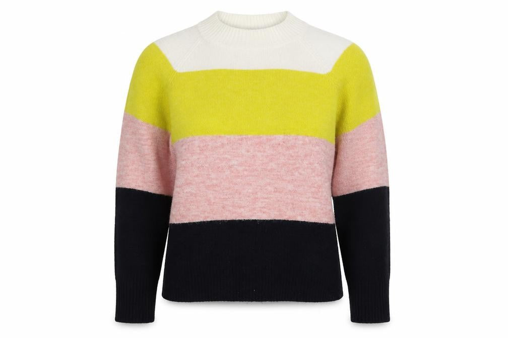 Front view of F&F women’s multicoloured knit jumper, size UK 14