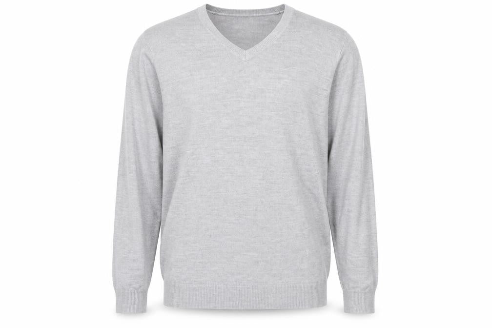Front view of George men’s grey pullover sweatshirt, size M