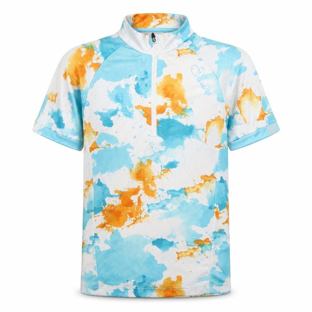 Front view of Dare 2b 2 Be boys’ white basic t-shirt, size 10-11, years