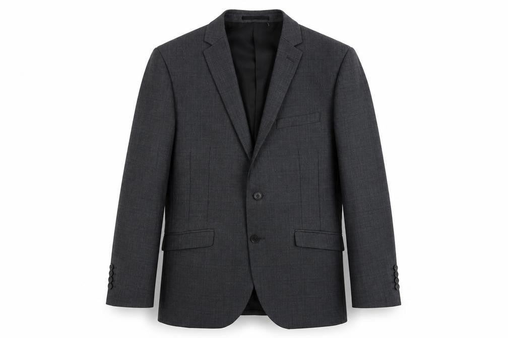 Front view of ONESIX5IVE5ive men’s grey jacket blazer, size 42