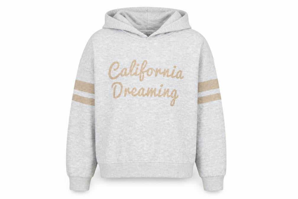 Front view of Primark boys’ grey pullover hoodie, size 12-13, years