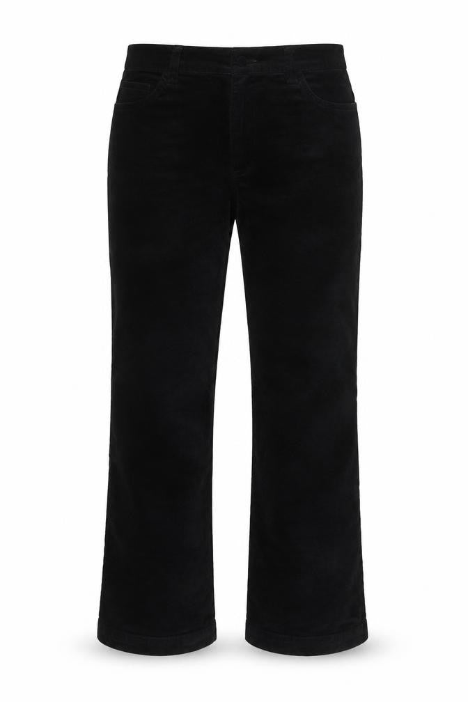 Front view of Next women’s black trousers, size UK 10, 24-inch leg