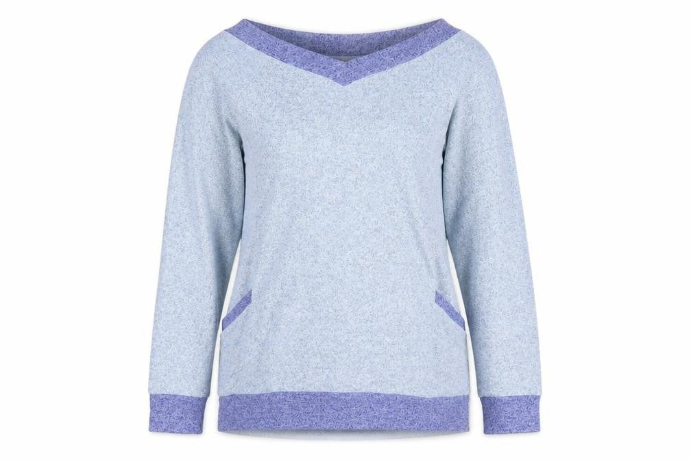 Front view of Preworn women’s blue jumper, size M