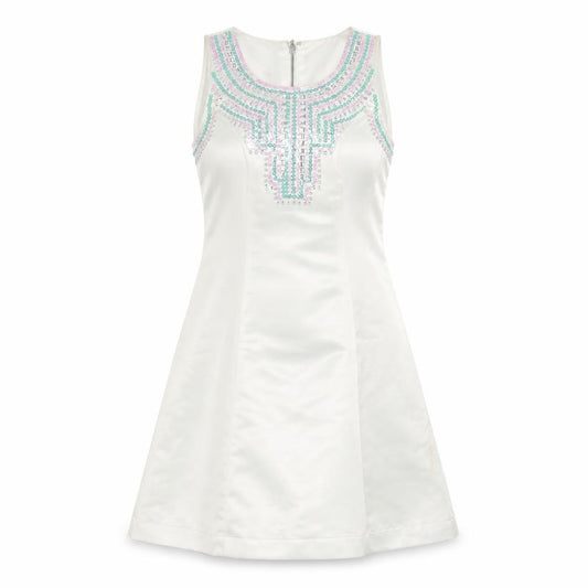 Front view of Lipsy women’s white a-line, size UK 8