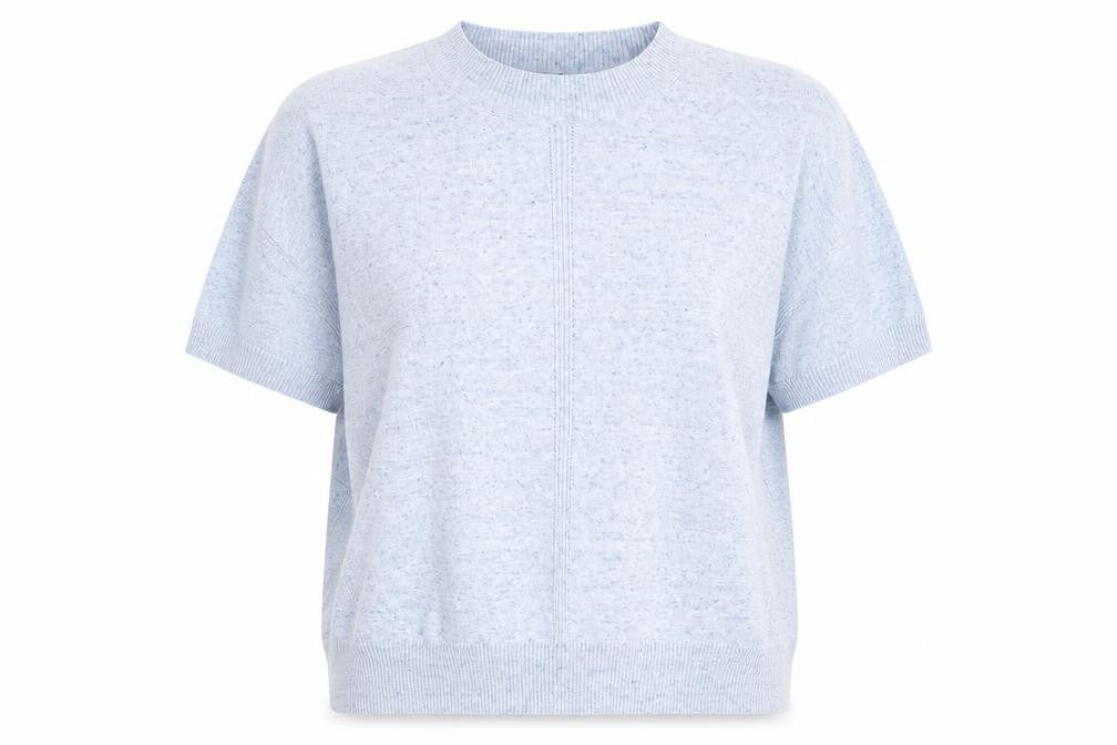 Front view of Marks & Spencer women’s blue pullover sweatshirt, size L