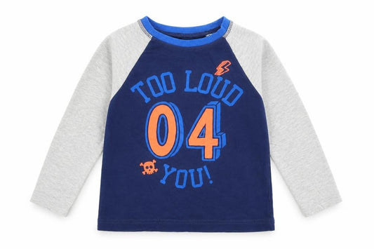 Front view of George boys’ blue basic t-shirt, size 24, months