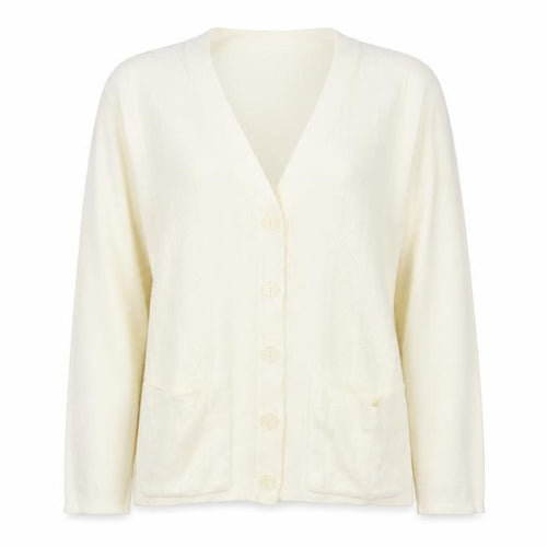 In Stitches Womens Ivory   Cardigan Jumper Size L