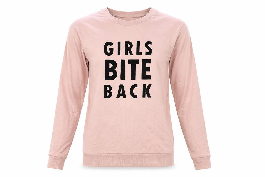 Front view of H&M women’s pink basic t-shirt, size XS