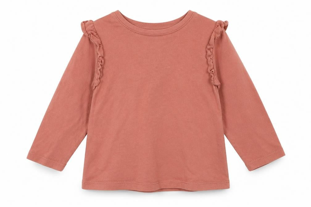 Front view of H&M Baby Pink Basic T-Shirt, size 12, Months