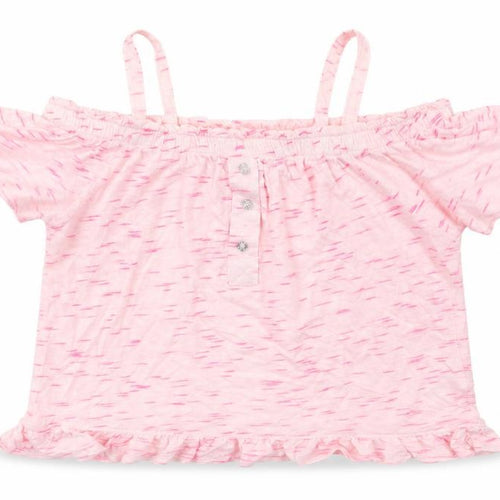 I love Girlswear Girls Pink Striped  Basic Blouse Size 9 Years