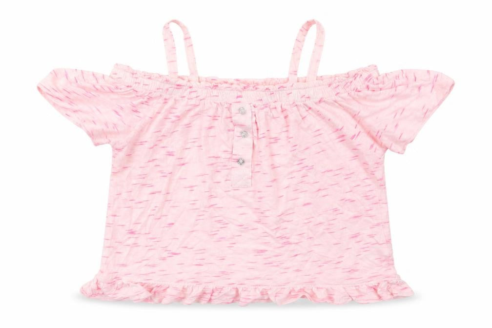 I love Girlswear Girls Pink Striped  Basic Blouse Size 9 Years