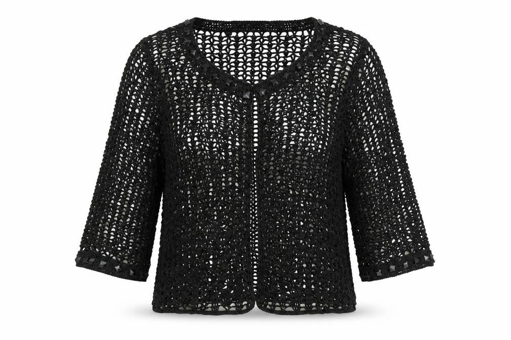 Front view of Definitions women’s black cardigan jumper, size M