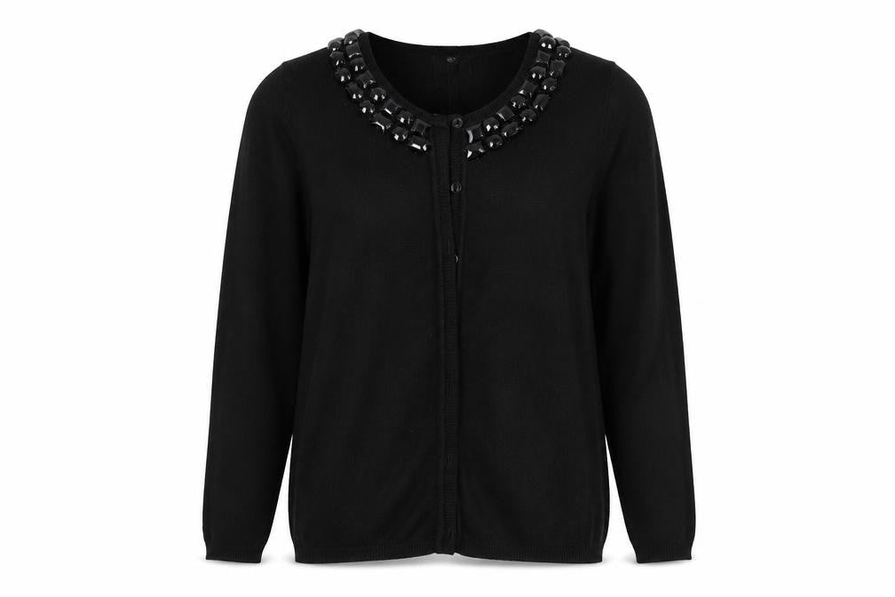 Evie Womens Black  Knit Cardigan Jumper Size 10
