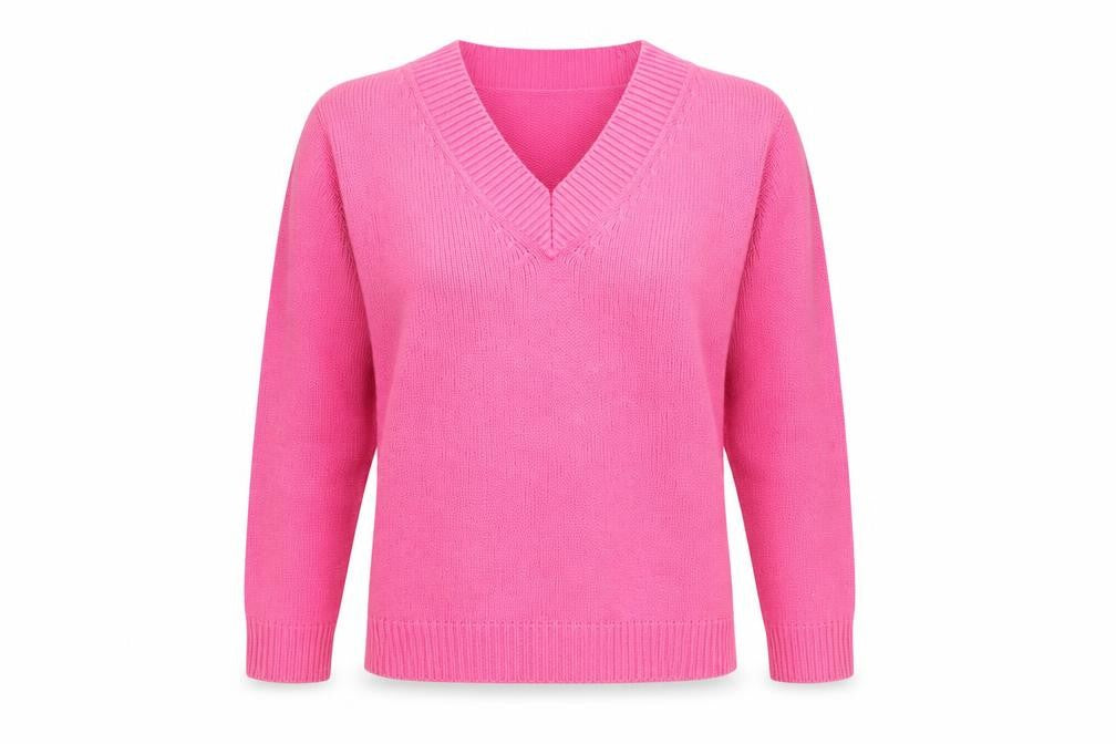 Casual Comfort Womens Pink  Knit Pullover Jumper Size 10
