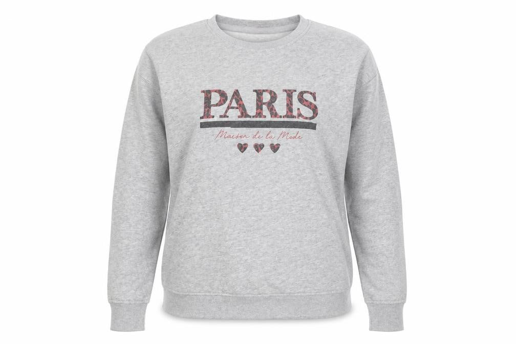 Front view of New Look women’s grey jumper, size UK 12, - paris