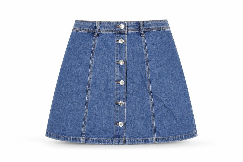 H&M Womens Blue  Denim A-Line Skirt Size 10