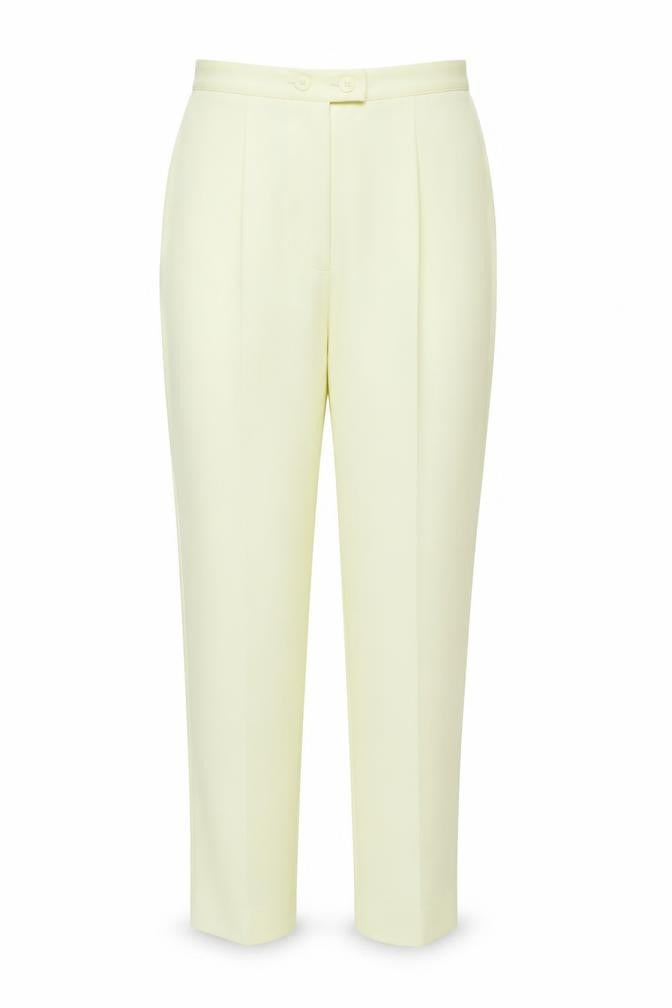 Front view of Libra women’s yellow trousers, size UK 10, 25-inch leg