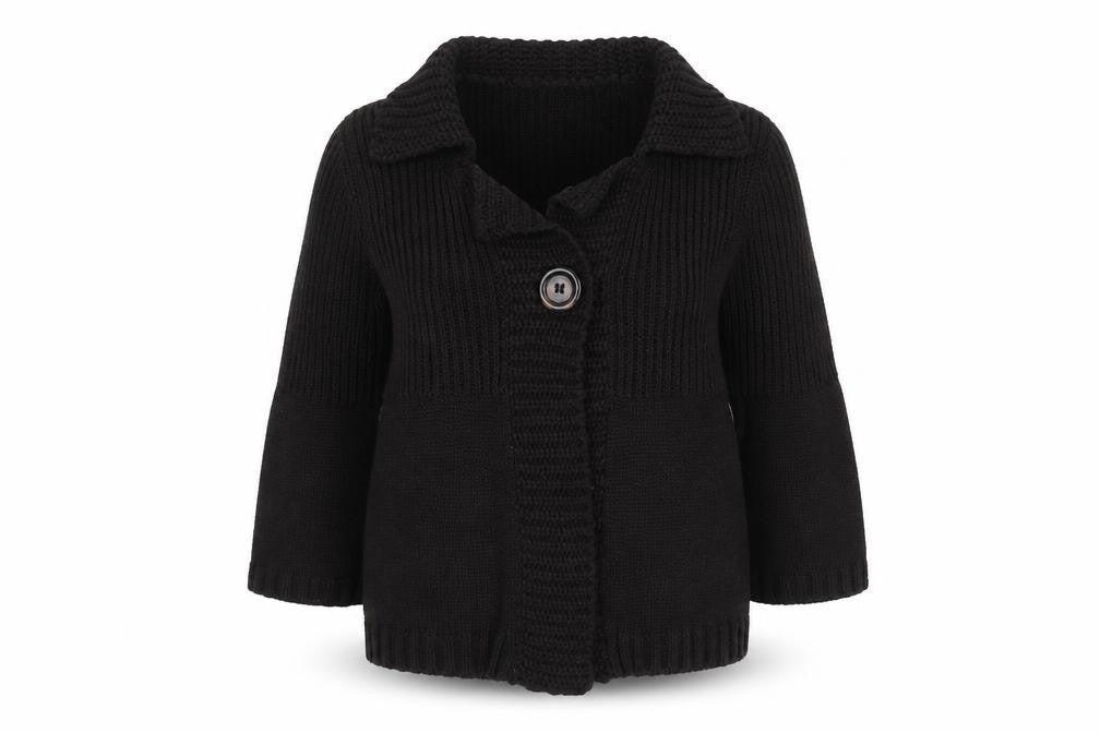Front view of New Look women’s brown jacket coatigan, size UK 10
