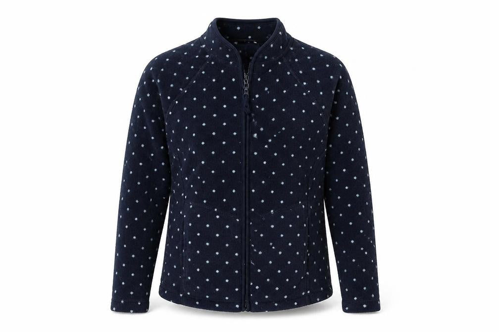 Front view of Tu women’s blue jacket coatigan, size UK 10
