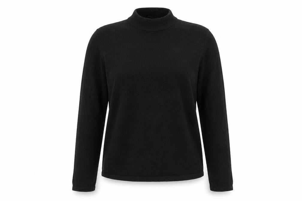 Front view of Sarah Hamilton women’s black jumper, size L
