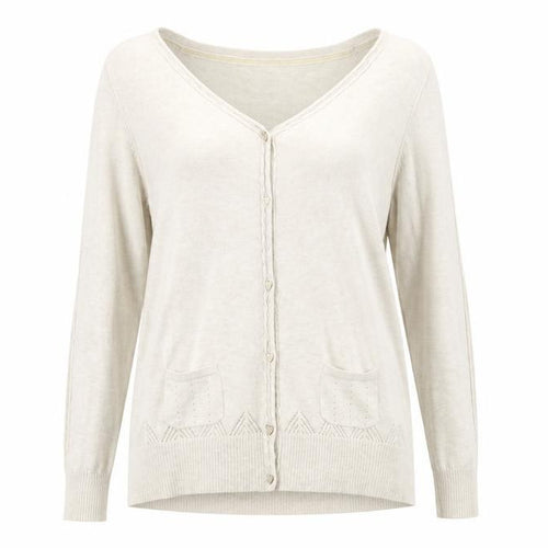 Preworn Womens Beige   Cardigan Jumper Size 16