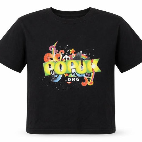 Preworn Girls Black   Basic T-Shirt Size 7-8 Years  - Pop UK
