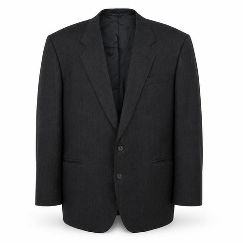 Preworn Mens Grey Striped  Jacket Suit Jacket Size 46