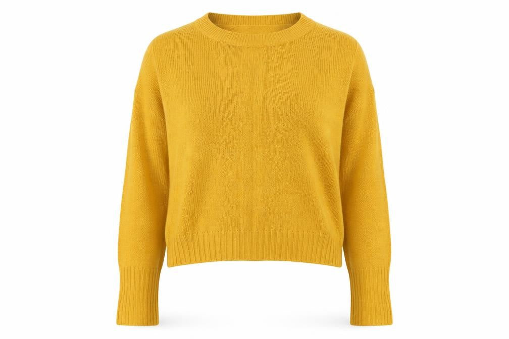 Divided Womens Yellow  Knit Pullover Jumper Size L