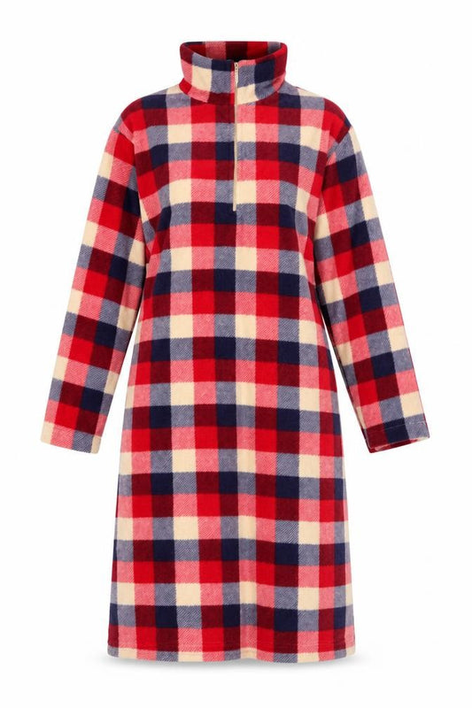 Front view of Slenderella women’s multicoloured check jumper, size M