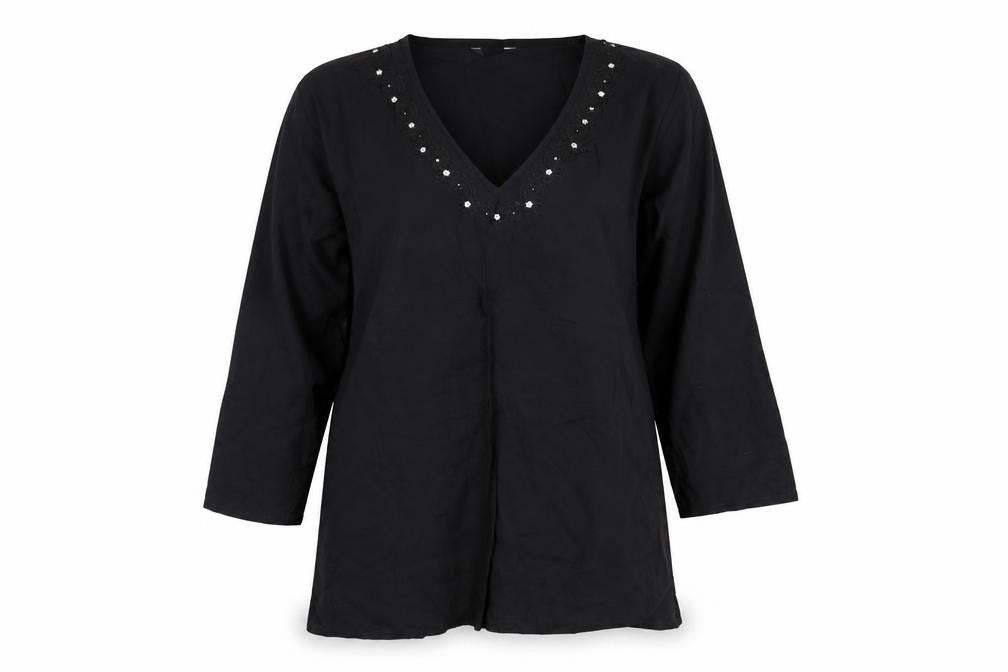 Grabal Alok Womens Black   Shirt Dress  Size L