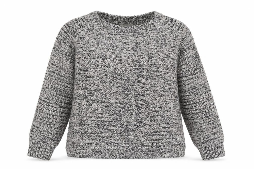 Front view of Papaya women’s grey knit jumper, size UK 14