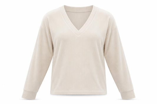 Front view of ASOS women’s pink velour pullover sweatshirt, size UK 8