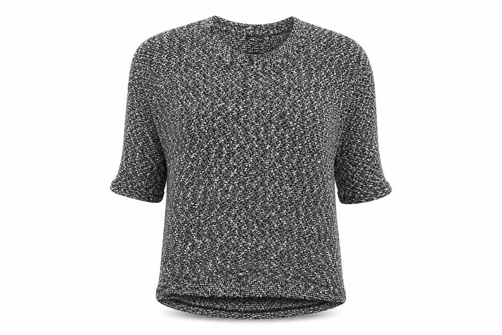 Front view of New Look women’s black jersey basic t-shirt, size UK 6