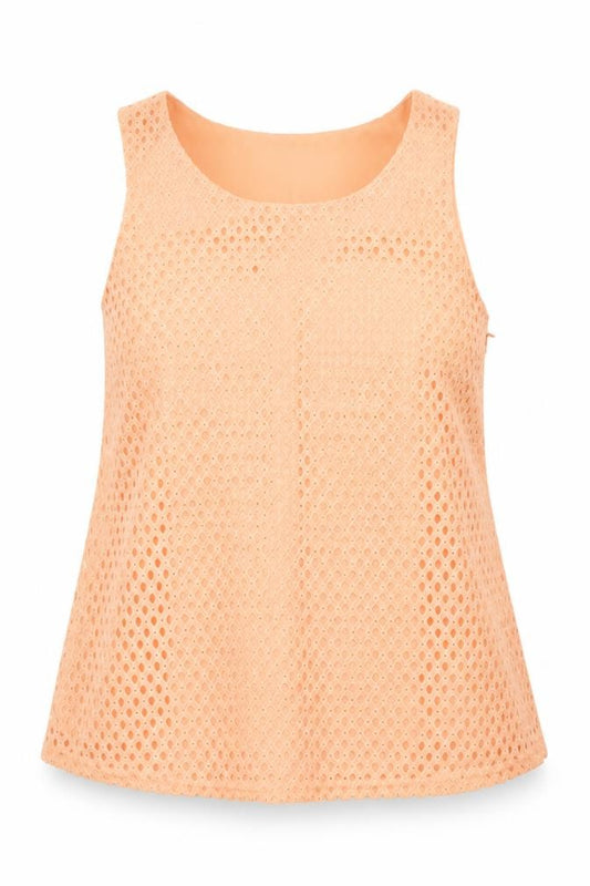 Front view of Apricot women’s orange basic tank, size UK 12