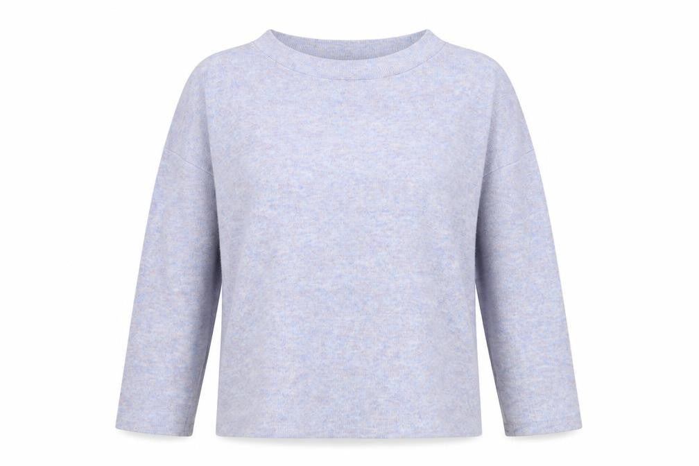Front view of F&F women’s blue jumper, size UK 14