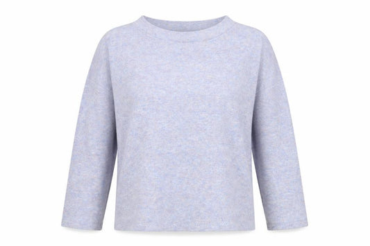 Front view of F&F women’s blue jumper, size UK 14