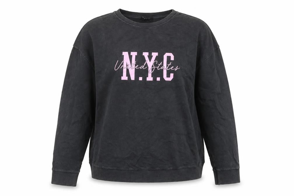 Front view of New Look women’s grey jumper, size M
