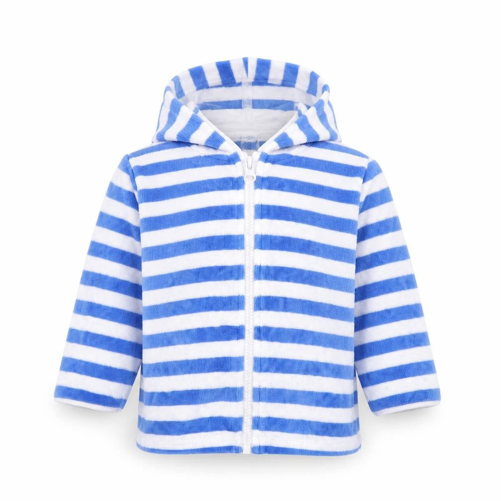 Next Girls Blue Striped  Basic Jacket Jacket Size 3-6 Months