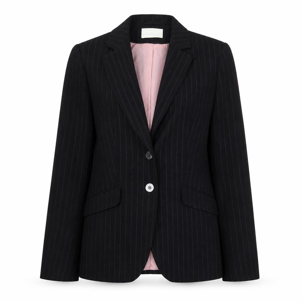 Front view of Amartanto women’s black jacket blazer, size UK 12