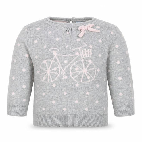 BabyGap Girls Grey Spotted  Pullover Jumper Size 0-3 Months  - Bike