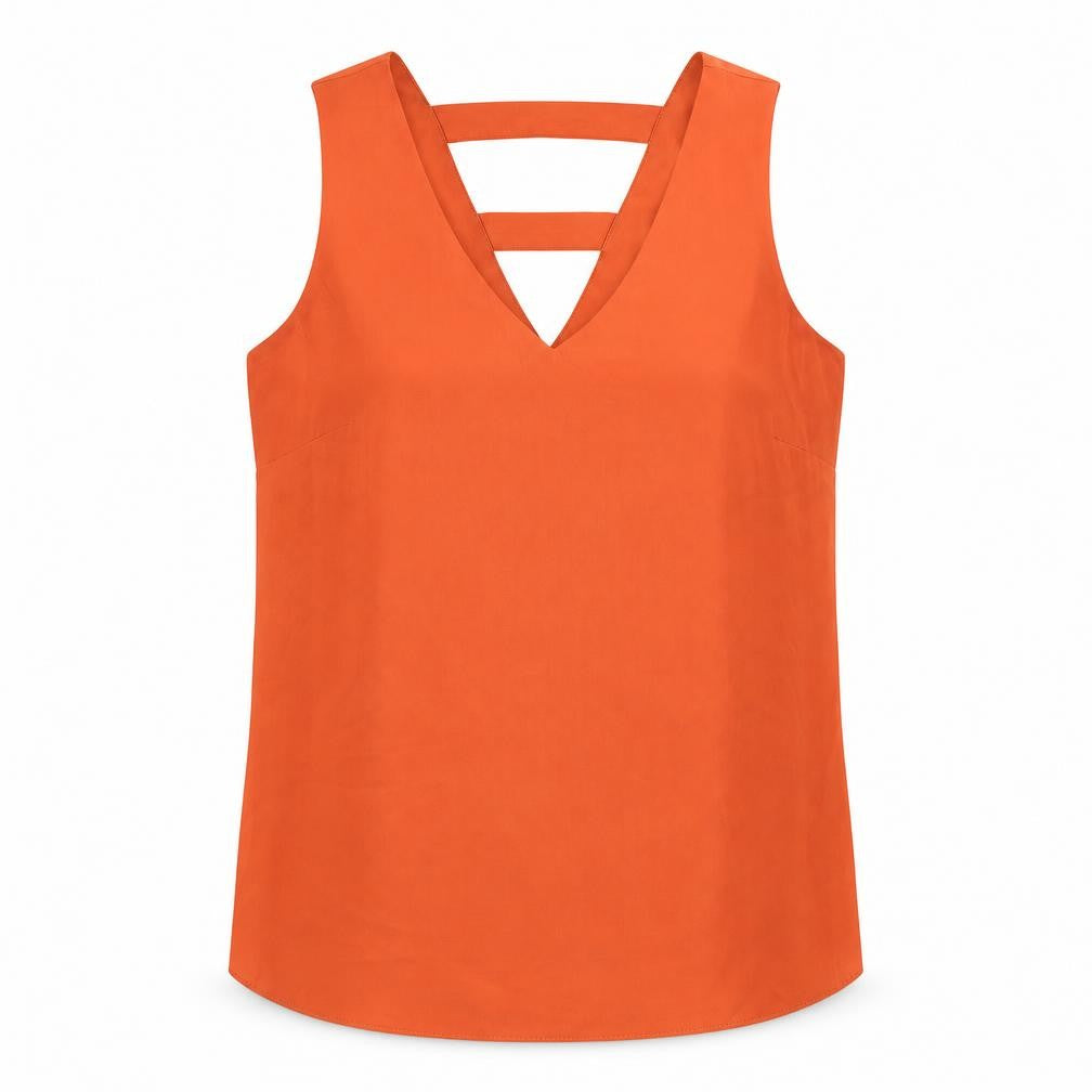 Tu Womens Orange   Basic Blouse Size 8