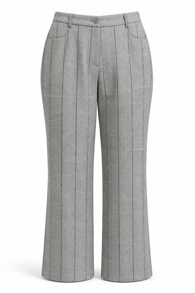 Cotton Traders  Womens Grey Check  Trousers  Size 12 L28 in