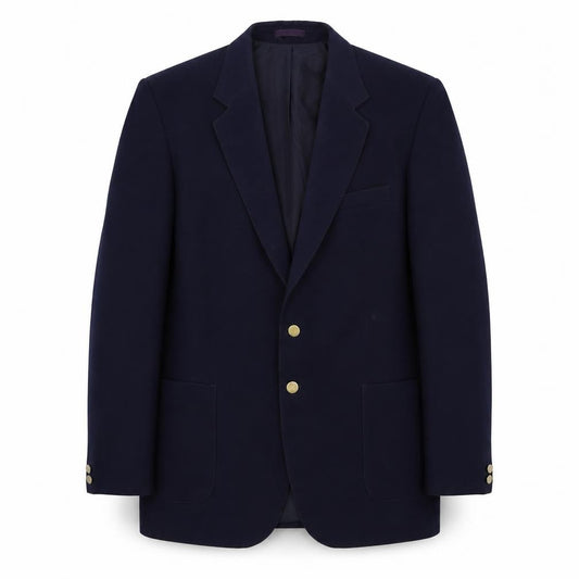 Front view of St Michael men’s blue jacket blazer, size 44